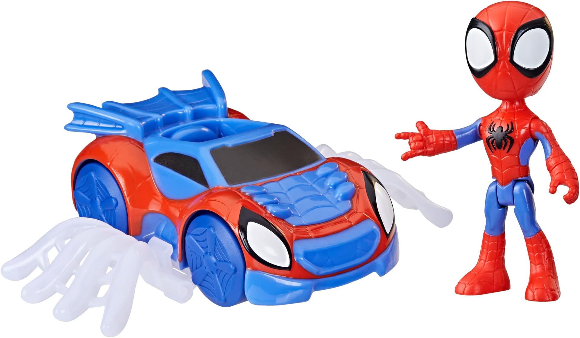 Spidey and his Amazing Friends Spidey Web Crawler Set, 4-Inch Scale Action Figure and Vehicle, Marvel Preschool Super Hero Toys, Kids Easter Gifts, Ages 3+