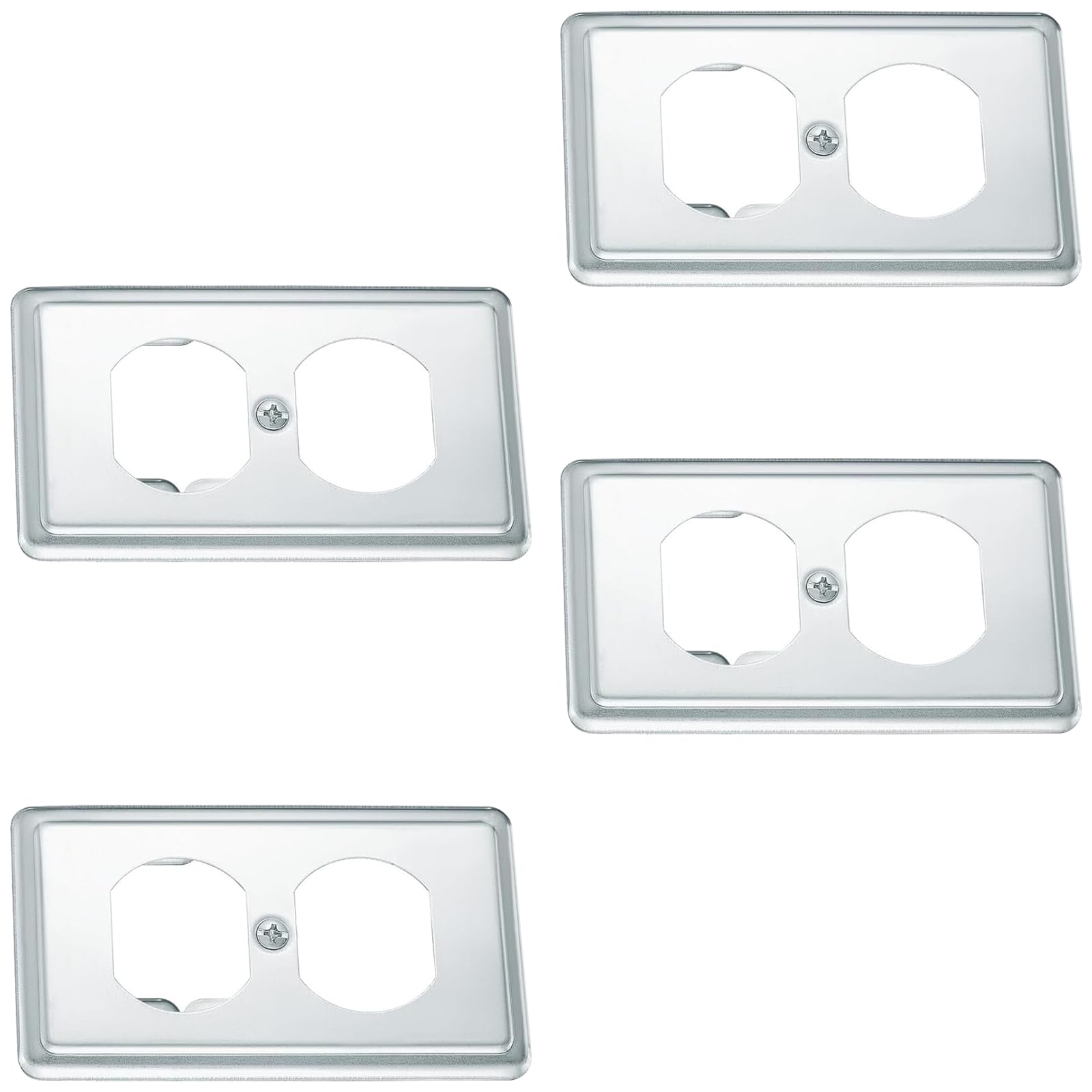 4Pcs Switches Receptacle Outlet Covers Receptacle Electric Wall Light Switches Covers Plate Wall Plate Standard Outlet