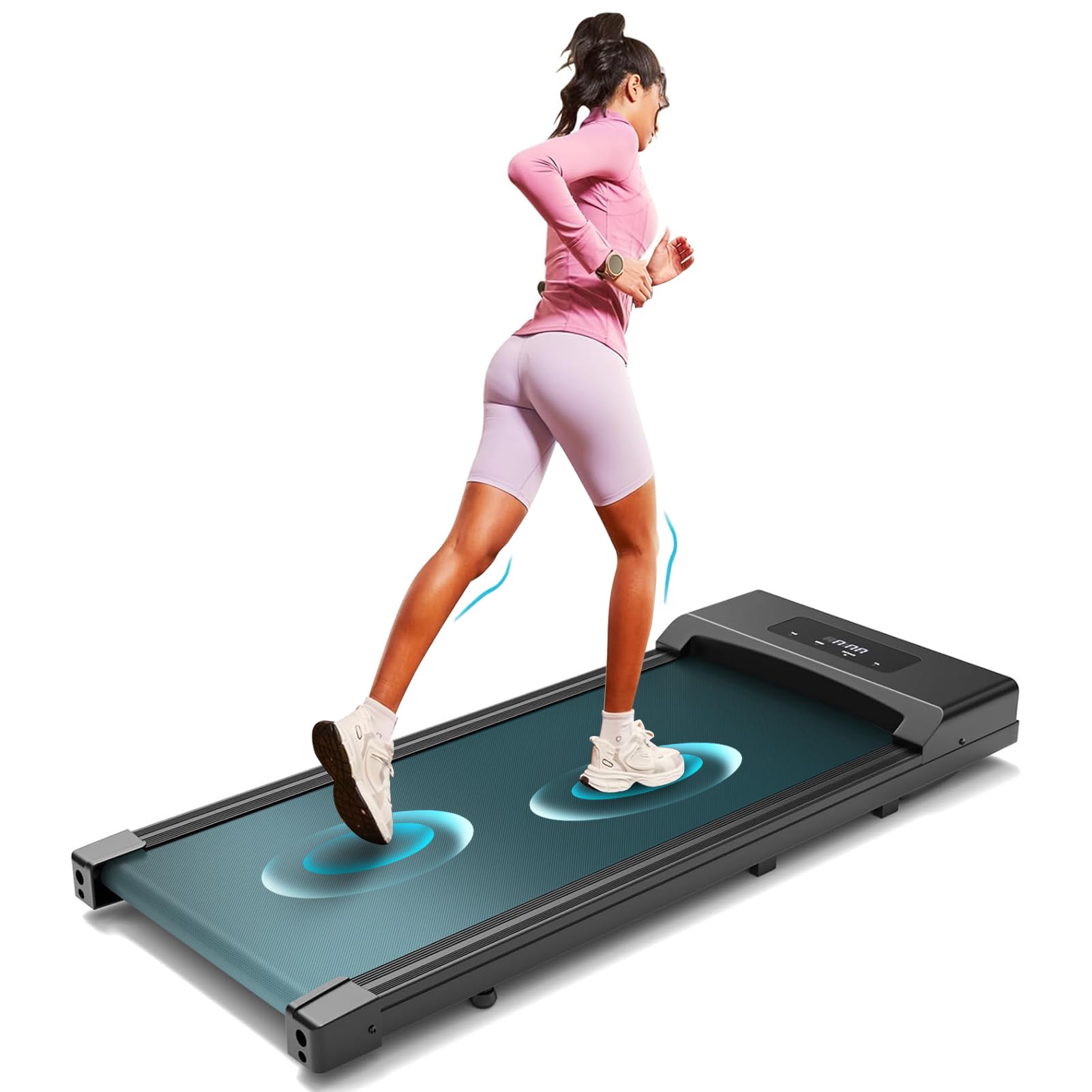 Treadmill For Home, Protable Under Desk Treadmill Walking Pad With Remote Control, LED Display, Jogging Walking Machine For Exercise, 265lbs, Installation Free Flat