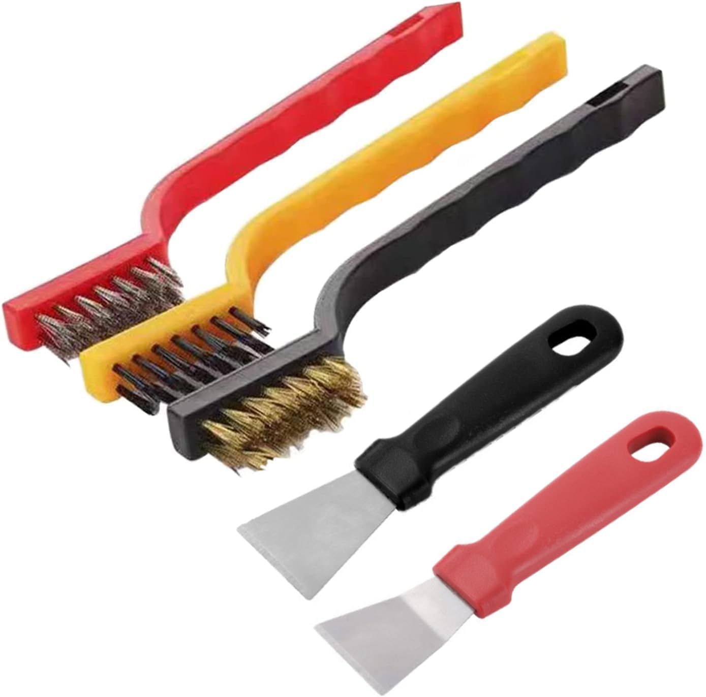 Mclear Plastic Handle (Set of 5) Gas Cleaning Brush | Steel, Wire