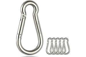 sprookber Stainless Steel Flag Carabiner - 304 Latch Hook Snap Clips
