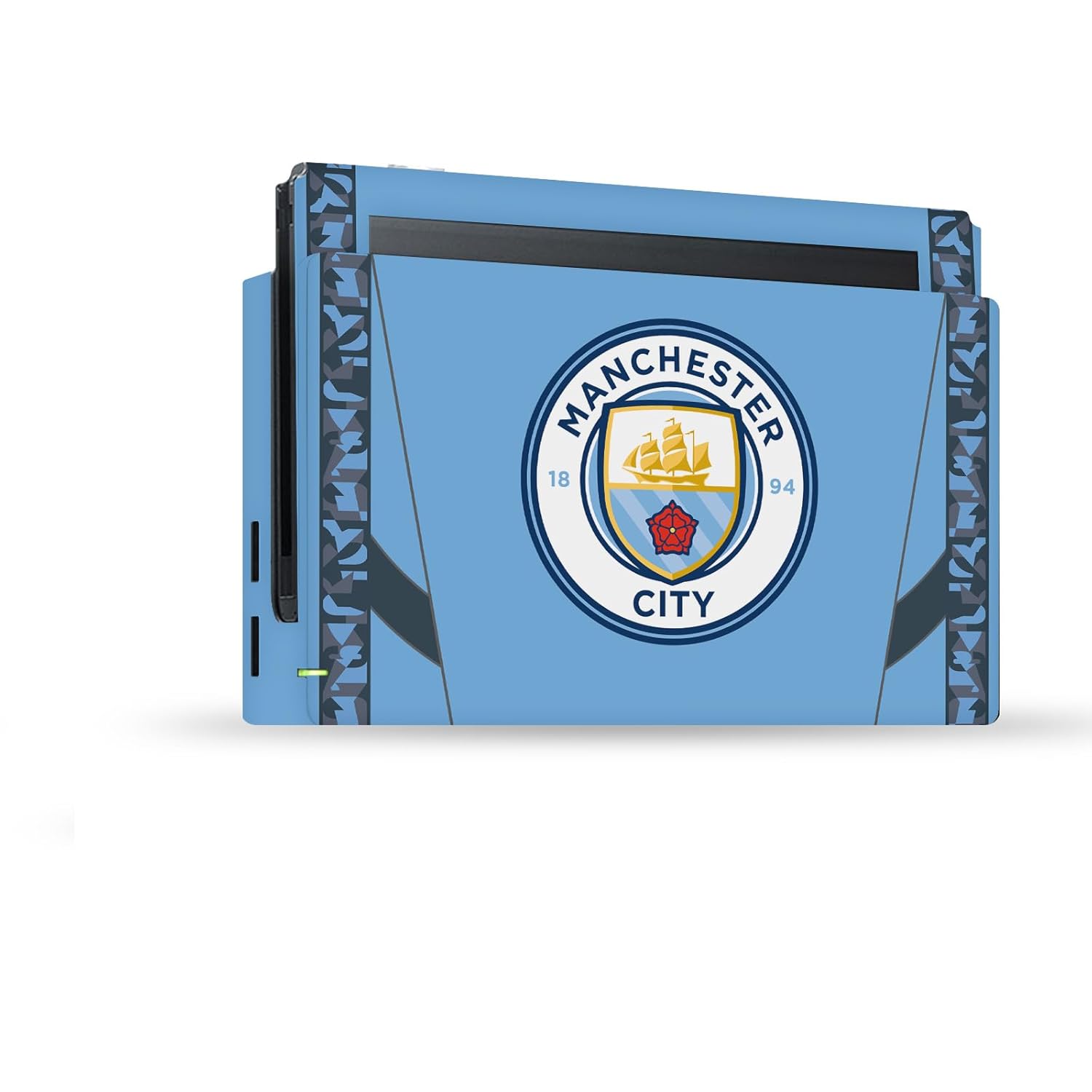 Head Case Designs Officially Licensed Manchester City Man City FC Home Kit 2024 Champions Vinyl Sticker Gaming Skin Decal Cover Compatible With Nintendo Switch Console & Dock