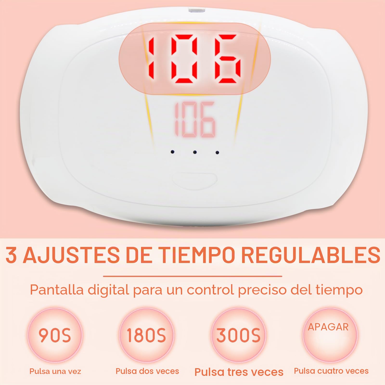 Lámparas de Curado UV de Resina de Doble Cara,Puede Utilizarse por Separado,Lámpara de Resinas UV de Curado Rápido de 36W con Pantalla LED,Para el Curado de Resinas,Fabricación de Joyas