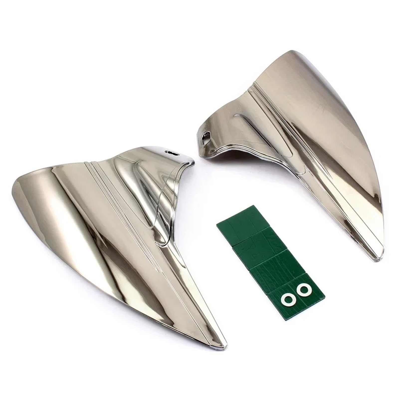 Antiscottatura Marmitta Moto Deflettore di calore e aria riflettente per sella per moto, adatto per Harley Touring Electra Road Street Tri Glide Road King Scudo Termico(Chrome)