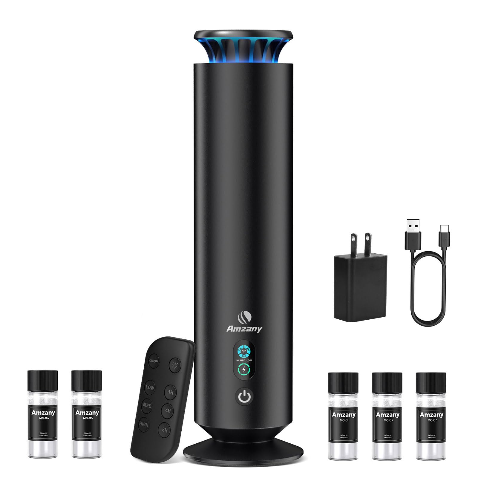 Amzany NG09 Pro Waterless Scent Diffuser and accessories