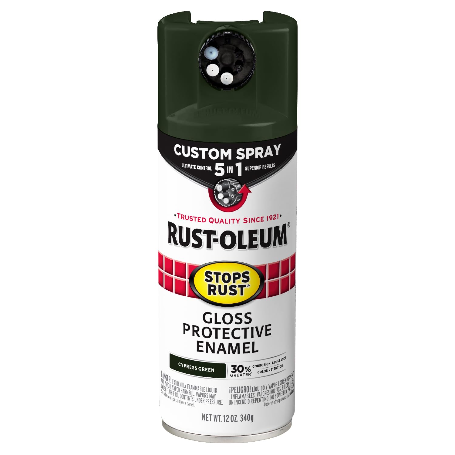 Rust-Oleum Stops Rust Custom 5-in-1 Spray Paint, Gloss Cypress