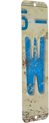 Placa de matrícula retro antigua, alfabeto indiviidual, letras de pared con monograma de pared, con buzones de correo montados en la pared, Mancave,