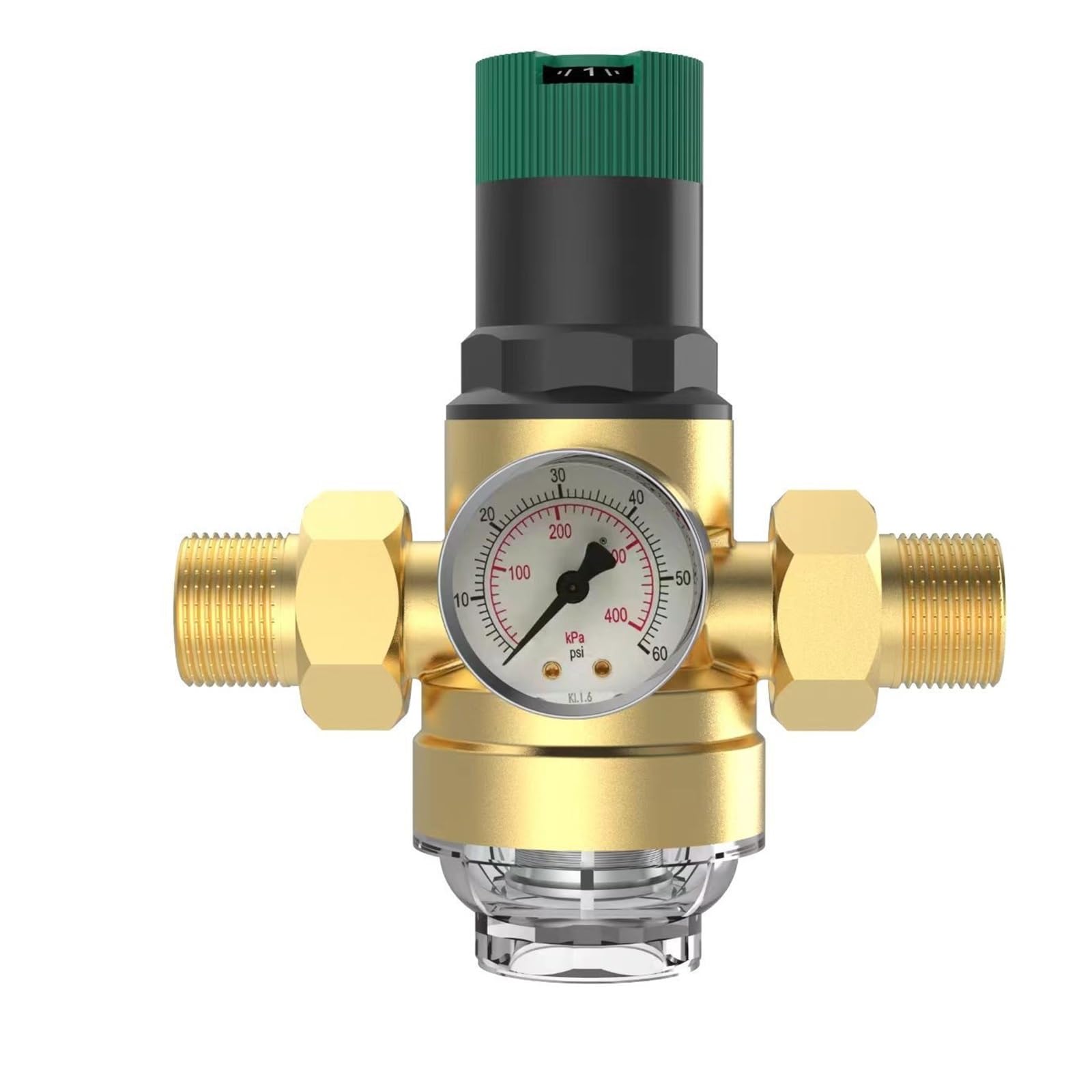Lnhhg 1 Adjustable Pressure Reducing Valve With Gauge For Water - Regulating Home Improvement Essential(Dn25)