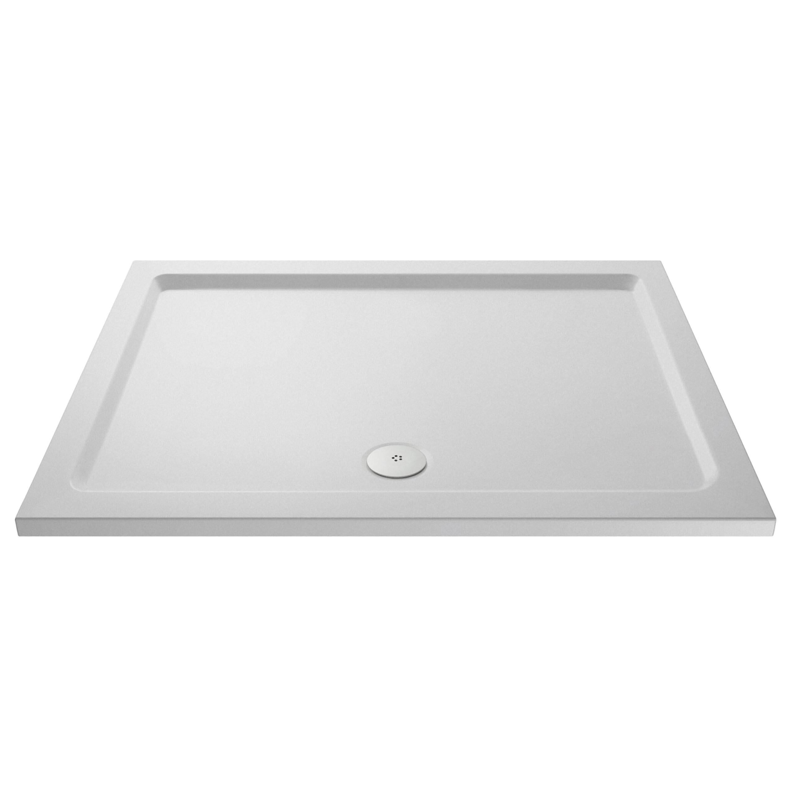 Balterley 1500 x 700 mm Rectangular Shower Tray, Slimline Slip Resistant Shower Trays, Durable Stone Resin Base Trays for Bathroom Enclosure, Lightweight Rectangular Tray for Wetroom Showers (White)