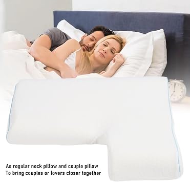 Couple Cuddle Pillow Arched Memory Foam Arm Relief