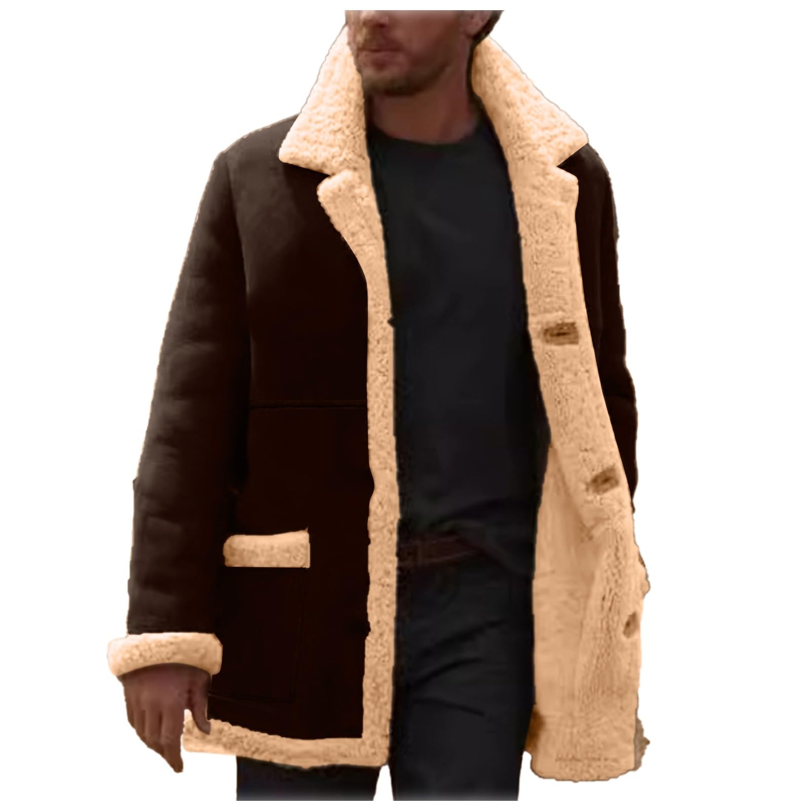 Generisch Pailletten Jacke Damen Kunstfelljacke für Herren