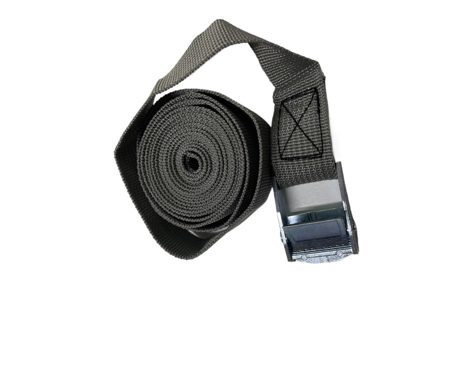 Tie Down Strap, Cargo Straps with Buckle Tie-Down Belt for Motorcycle Car Bicycle Metal Tow Rope Strong Ratchet Fixing Belt for Lugga Bag(Grey 2m 1pcs)