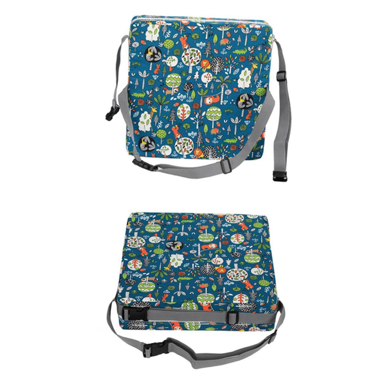 BESTonZON Cojín Elevador de Silla para Niño Fácil de Limpiar y Transportar, Almohadilla de Tela Verde para Trona en Casa o Restaurante
