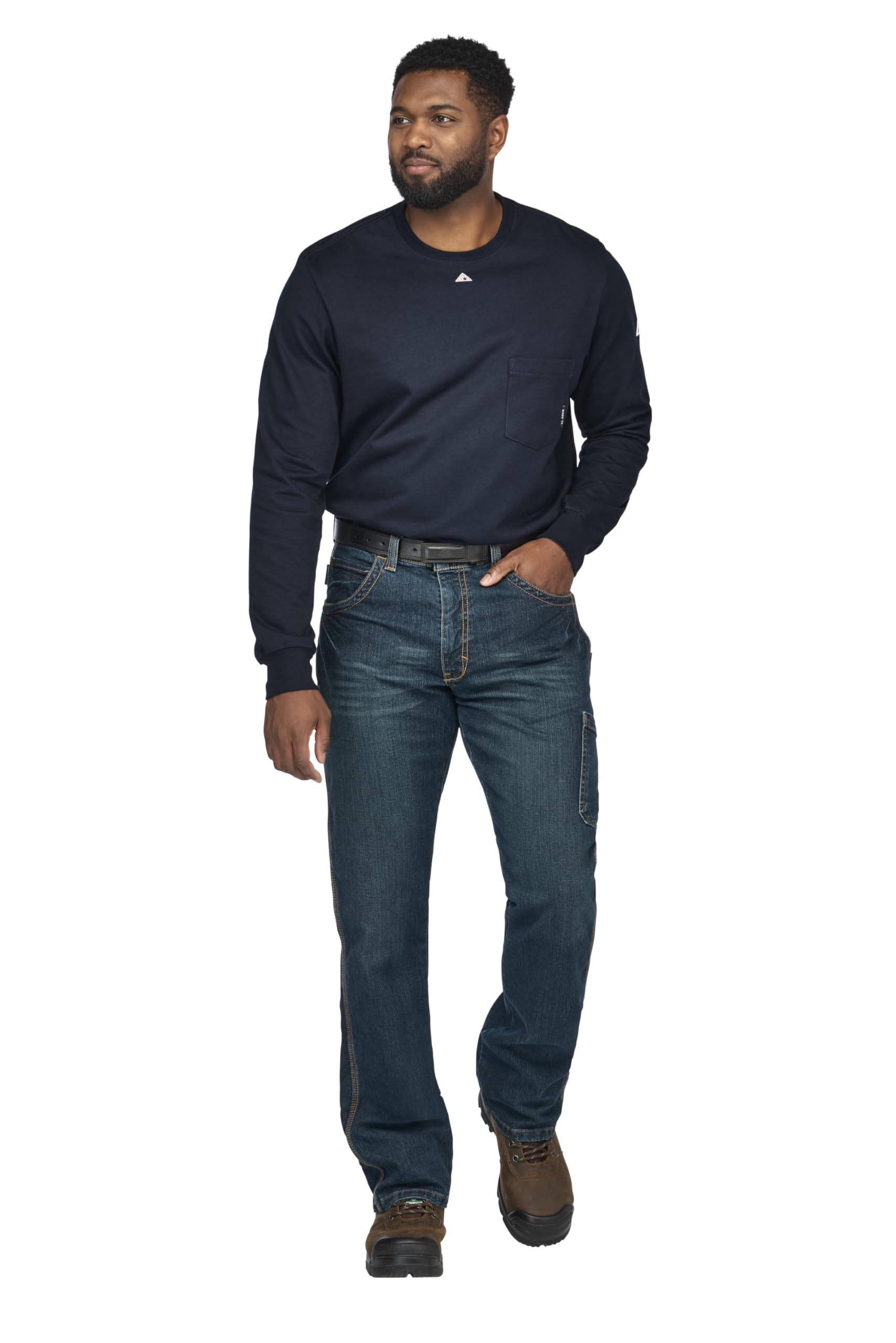 Bulwark Men's Long Sleeve Tagless T-Shirt-Excel FR