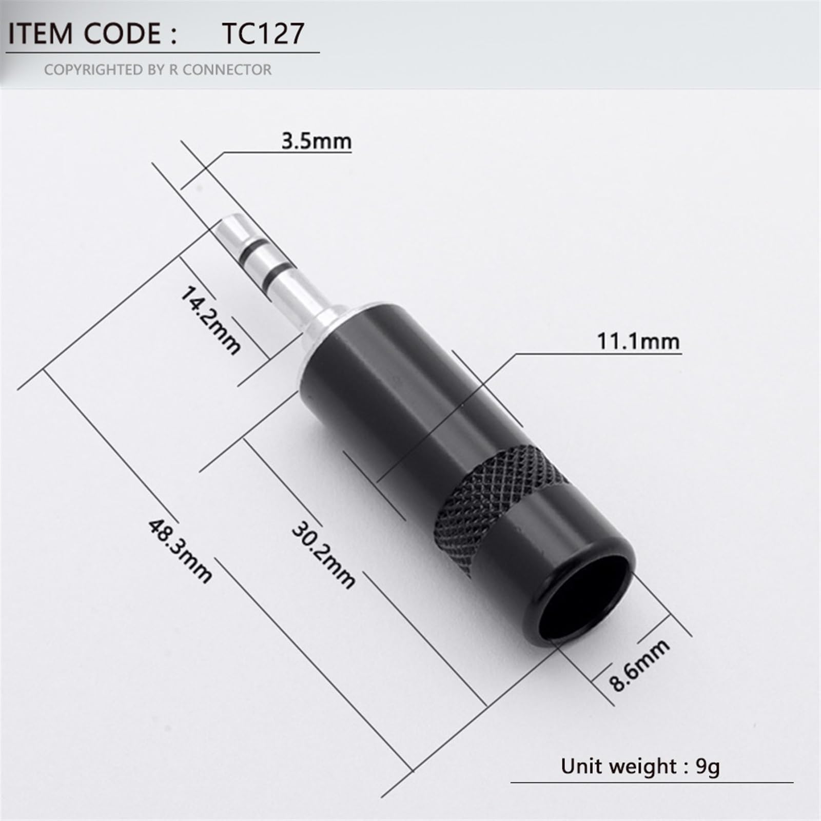 2 connettori jack stereo da 3,5 mm, 3 poli, 3,5 mm, spina maschio, tubo in bronzo, per cavo di cuffie audio da 8,5 mm, fai da te (argento)