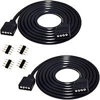 Vista 1 de Cable de extensión de tira LED RGB de 3.3 ft, 3.3 pies, 4 pines, cinta LED, cable de extensión de cinta LED, extensor de banda LED, cable