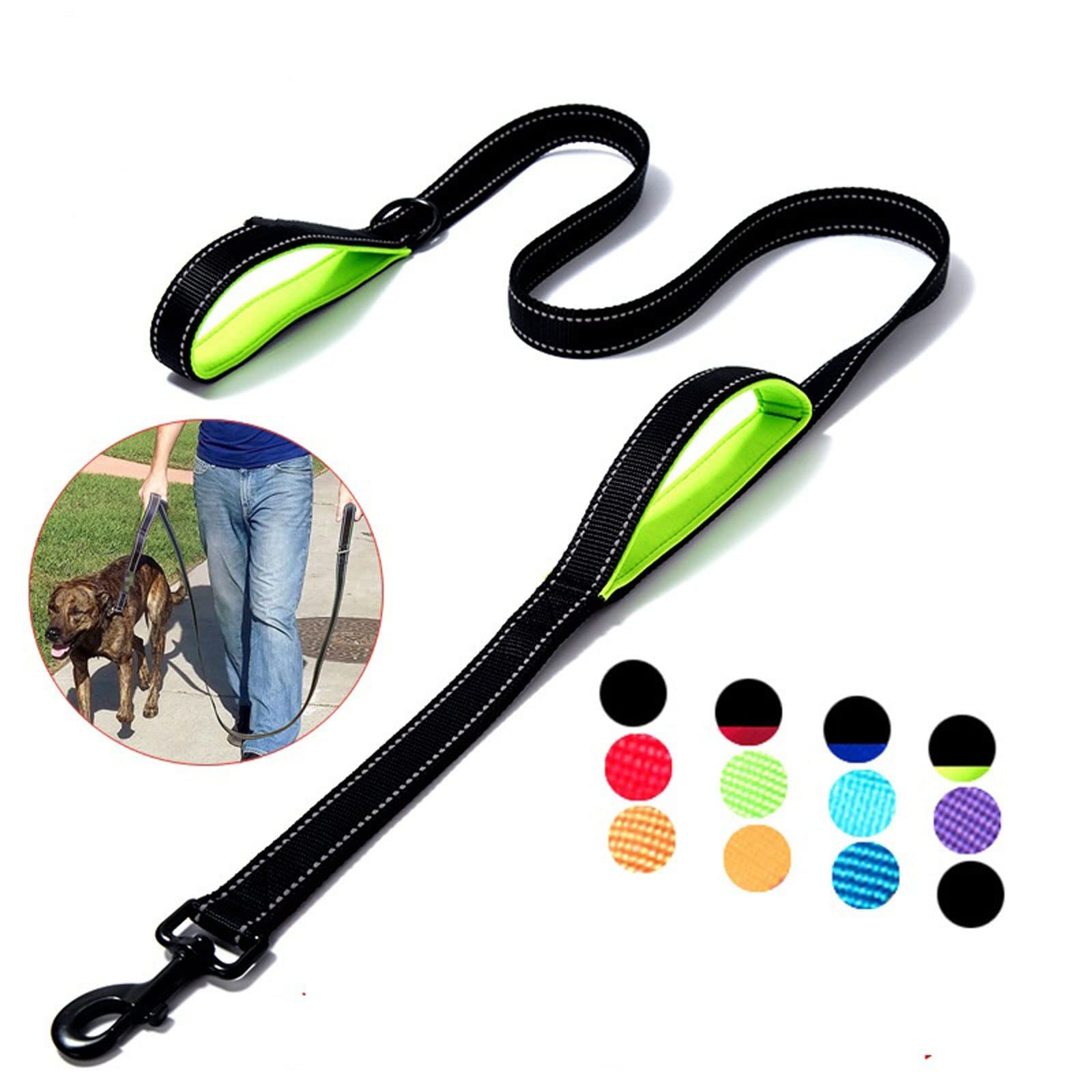 XIANGFAGS Laisse Chien Ceinture de Traction for Gros Chien Laisse de Traction for Chien de Traction à Double Main Corde de Chien réfléchissante en Nylon for Grands et Moyens Chiens