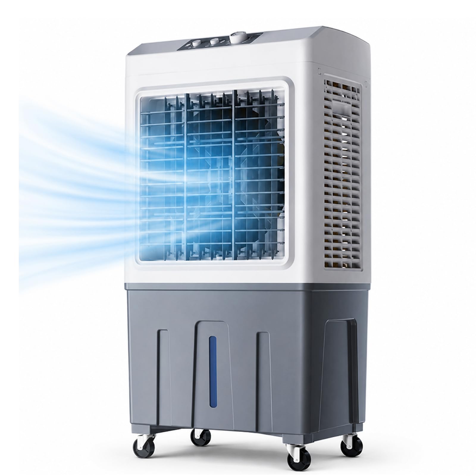 3-in-1 Swamp Cooler,60l Large Visible Water Tank 3 Speed Cooling Fan,auto 120° Left-right Oscillation Air Cooler With For Living Room Evaporative Air Coolers Supermarket 50*34*100cm/19.7*13.4*39.4in