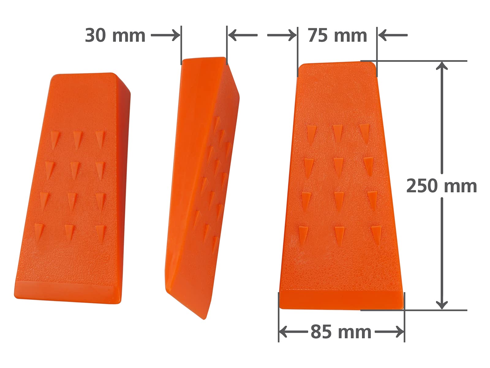 Fällkeil 3'er Set 250 mm aus ABS Forstkeil groß