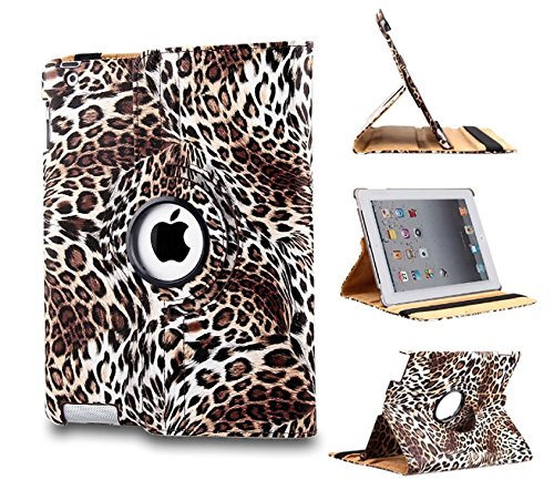 Amazon.co.jp: 豹柄 360度回転ケース 【iPad専用設計】ヒョウ柄