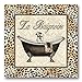 Beautiful Vintage French Leopard Clawfoot Bathtub La Baignoire, Single 12x12inch Poster Print