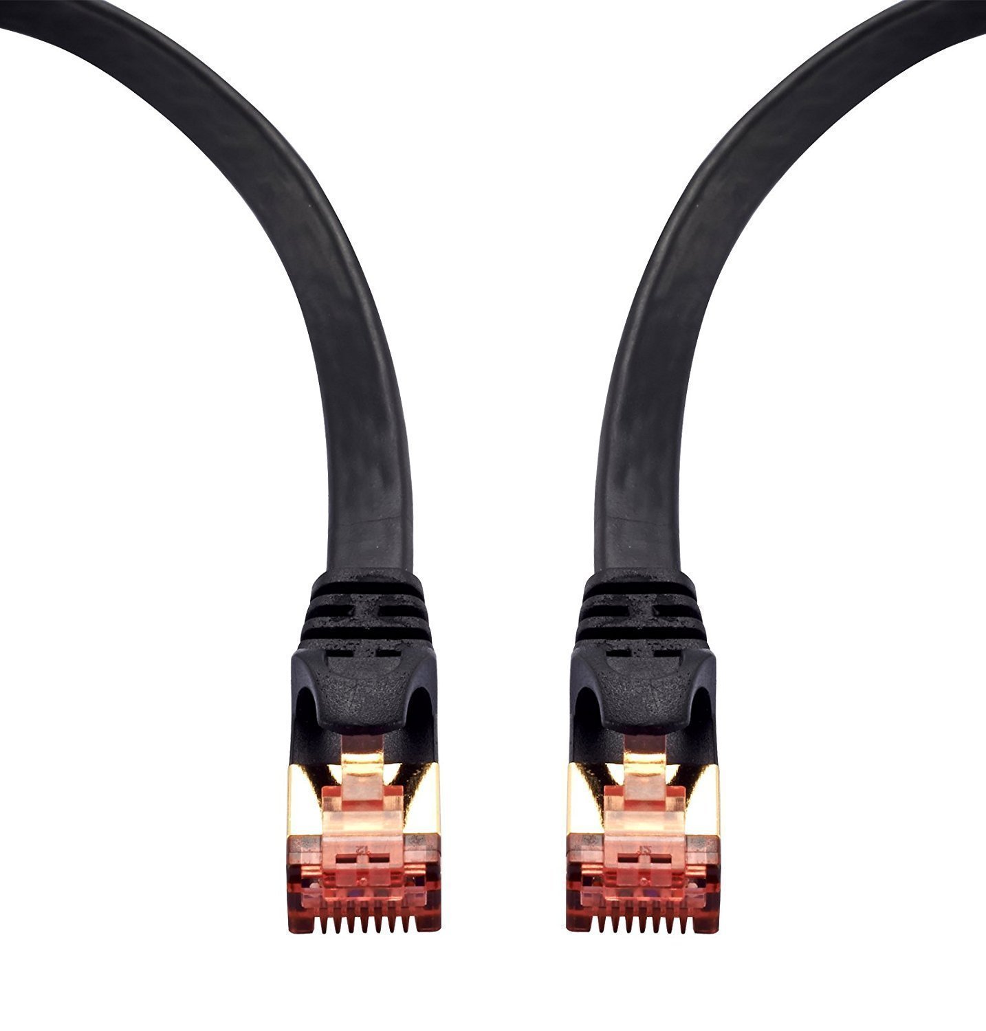 IBRA Ethernet-Gigabit-Lan-Netzwerkkabel (RJ45), fortschrittliches CAT 7, vergoldete Stecker, 10 Gbit/s, 600 MHz, 10/100/1000 Mbit/s, STP, kompatibel mit CAT.5/CAT.5e/CAT.6/Router/Modem/Patchpanel, 50