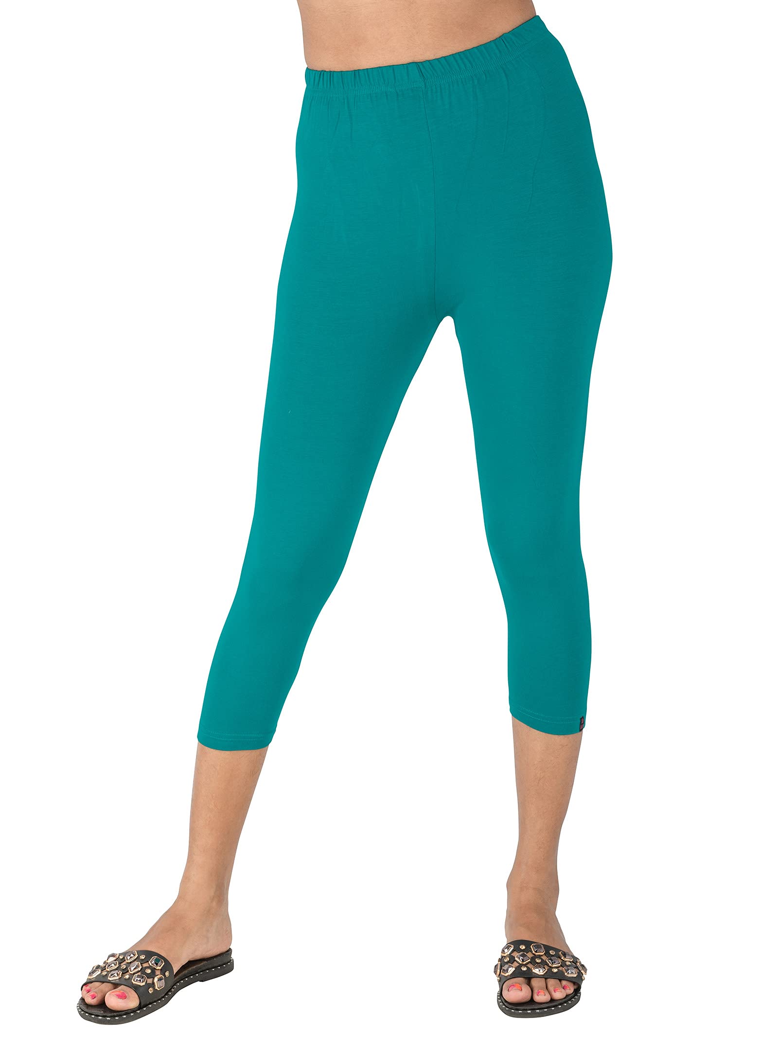 indian flower Women Viscose Capri (Color_Green) (Size_3XL)-picture-41