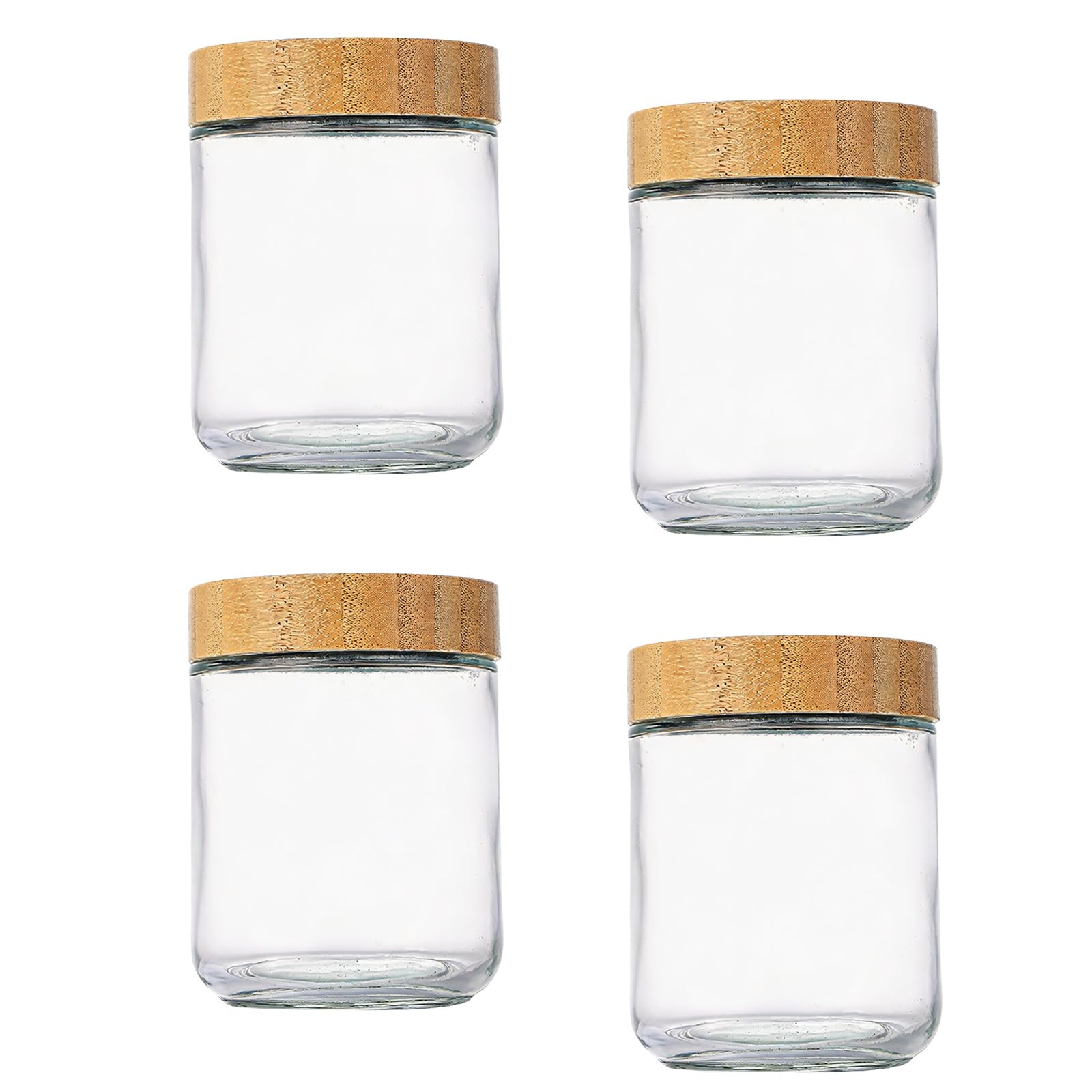 Oxxggkao Multifunctional Glass Kitchen Jars with Wide Opening for Easy Filling Cleaning and Serving Leakproof Treat Container