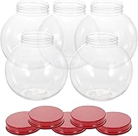 Vista 8 de Luxshiny Bolas de bebida de Navidad, 5 unidades, bombillas para botellas de agua, bolas de alcohol, tarros de dulces transparentes, cajas