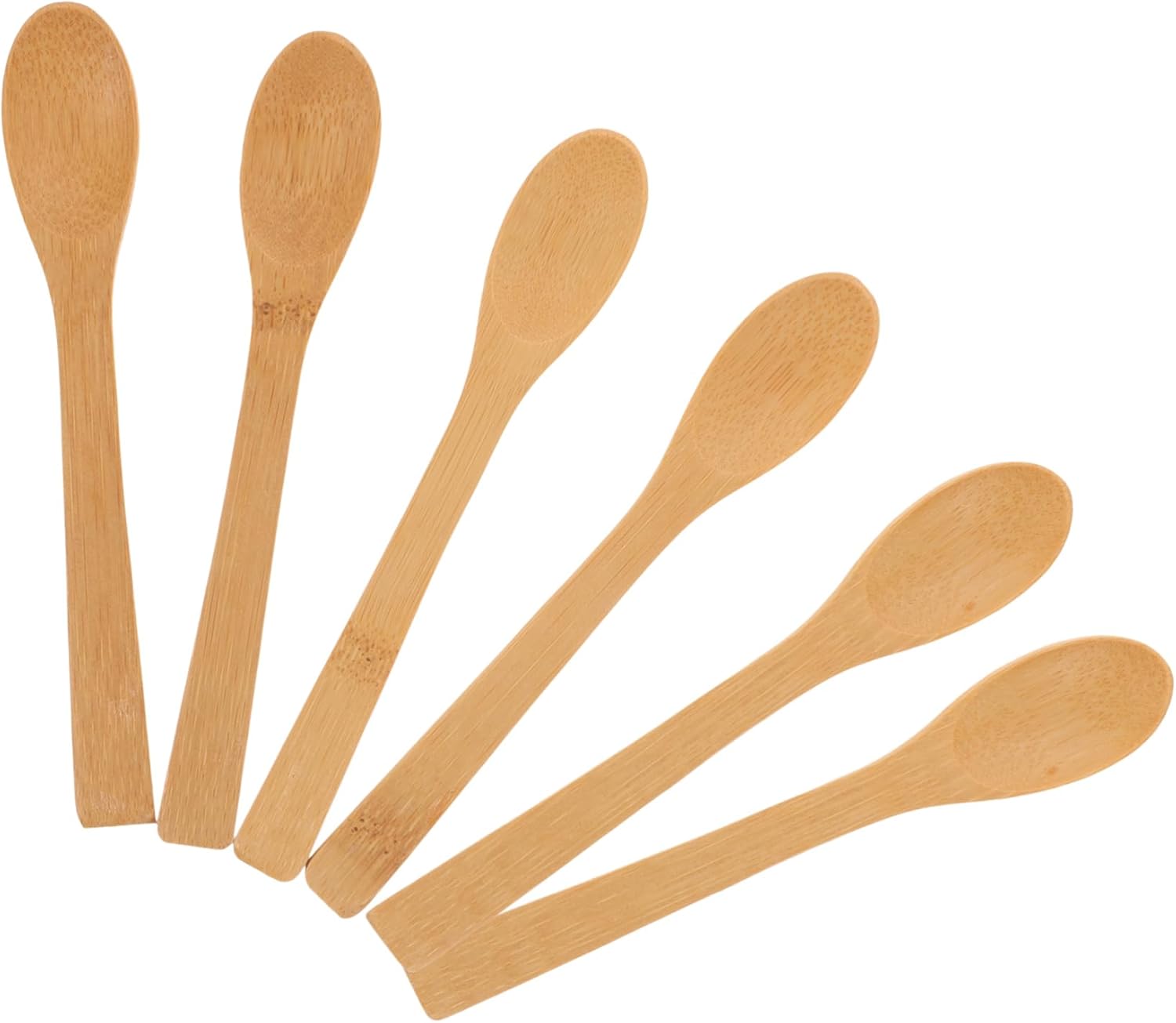 BESTYASH 6pcs Natural Stirring Spoons Handle for Coffee Tea and Desserts Kitchen Utensils for Mixing and Serving