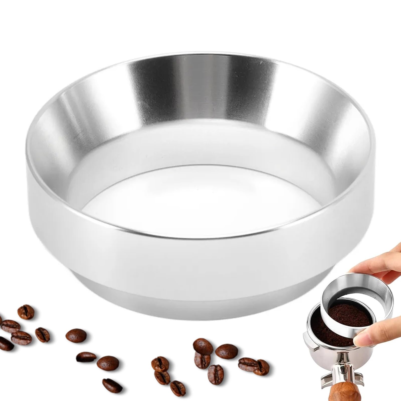 51mm Dosing Funnel, Magnetic Espresso Dosing Funnel for Aluminum Alloy Espresso Portafilter Coffee Dosing Ring, Coffee Machine Accessories for Barista Home Cafés