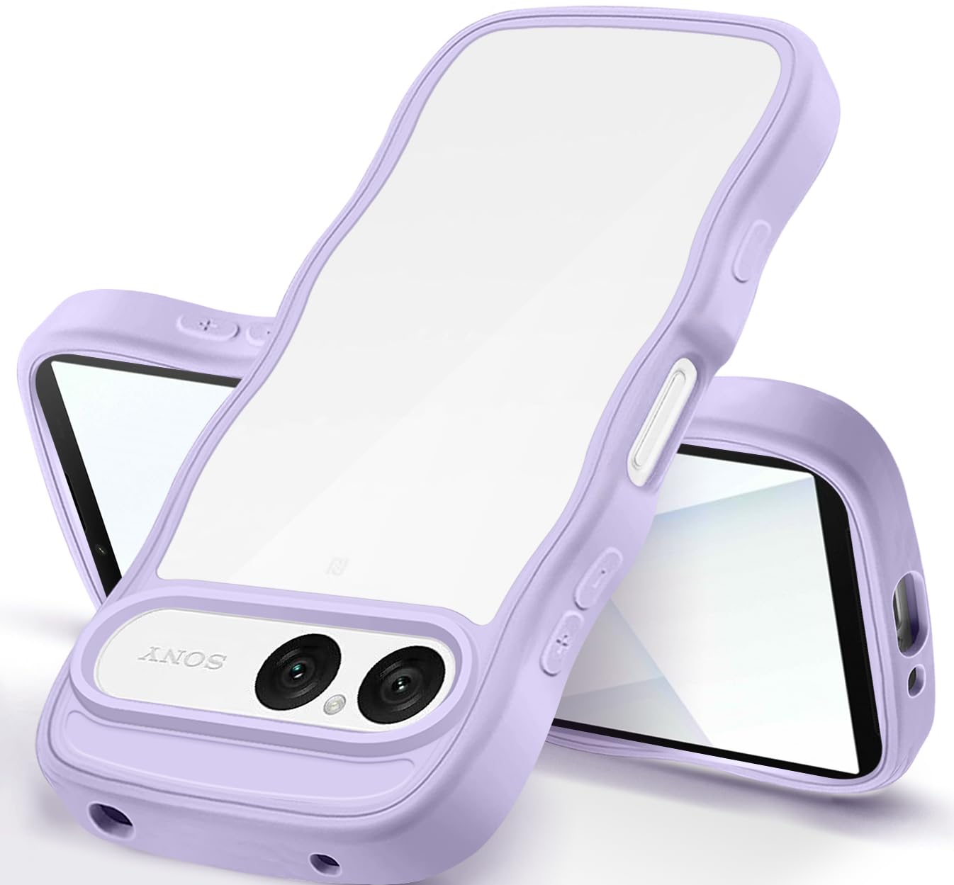 Amazon.co.jp: Yuanlai For Xperia 10 VII ケース クリア かわいい 波