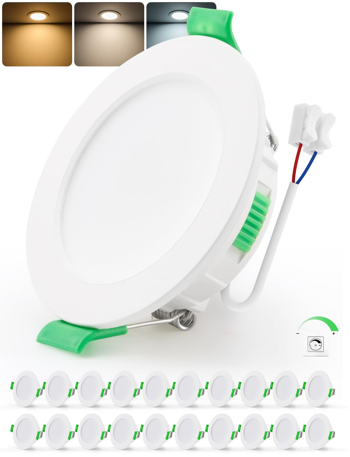 BOJIM LED Spots 230V für Bad Einbaustrahler