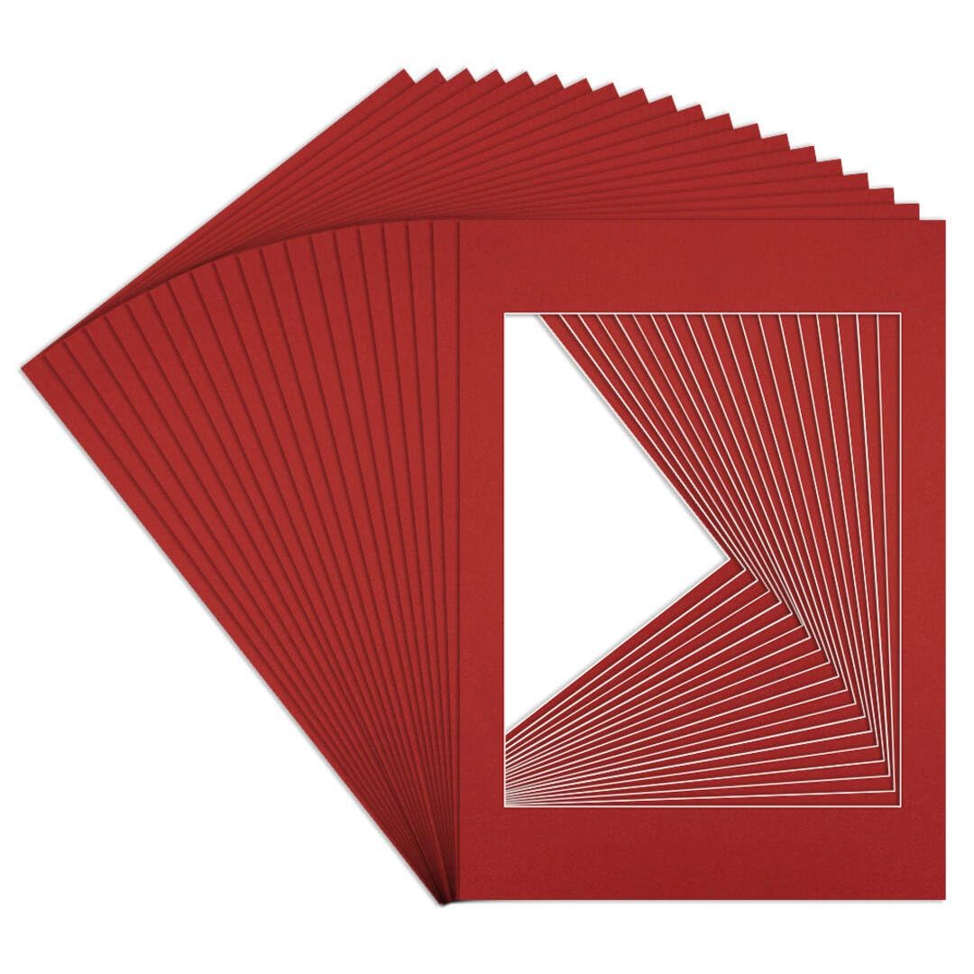 Procut Global 70x50cm Crimson Picture Mounts to Fit 50x40cm Aperture - Precision Cut Cardboard Photo Mount - Ideal for Frames, Prints, Artwork & Certificates - Sizes & Colours Available - 20 Pack