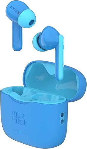 myFirst CareBuds 2024 - Auriculares inalámbricos para niños con Bluetooth con límite de volumen de 85 db, tira antipérdida, adecuados para niños y