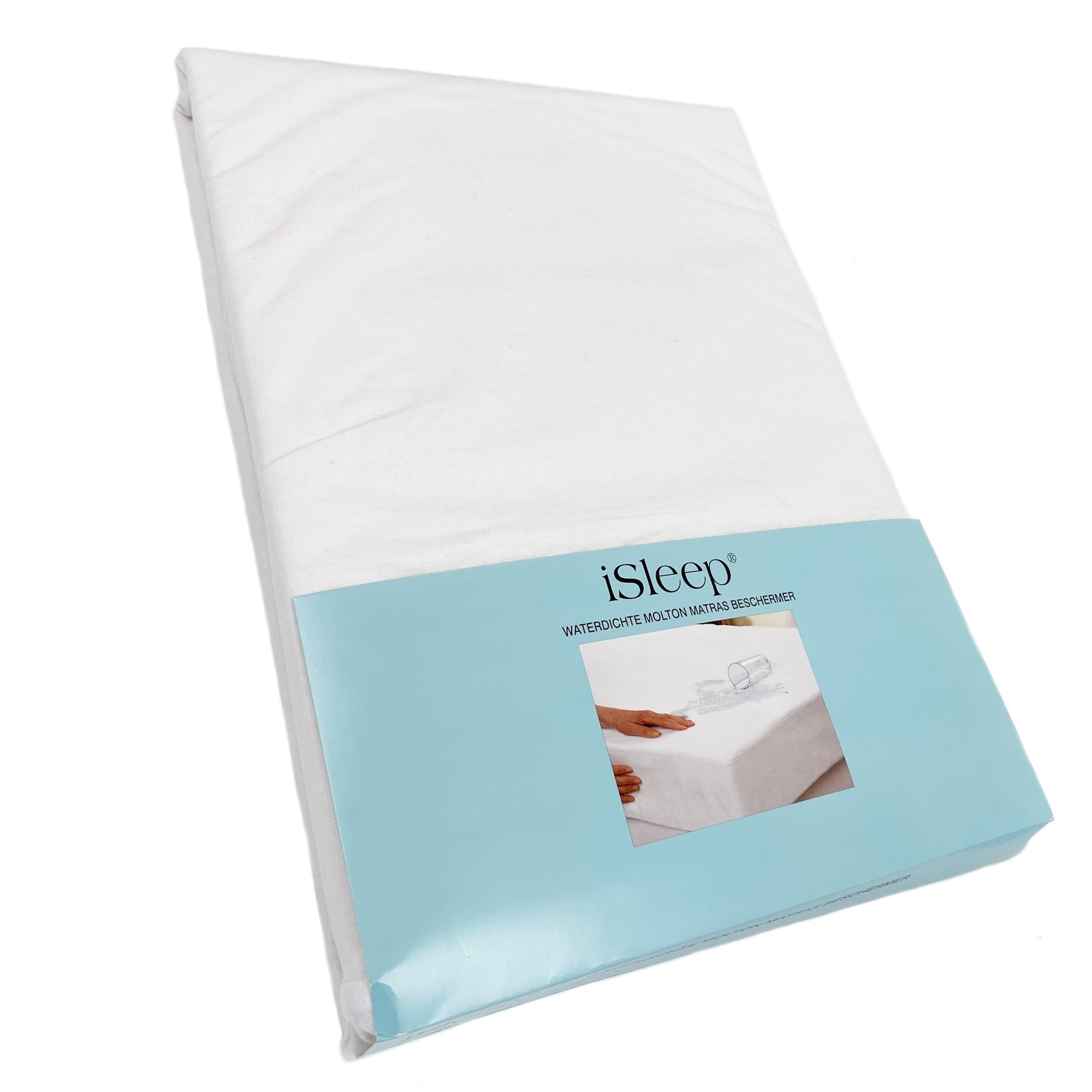 iSleep Protège-matelas en molleton imperméable (180 x 210/220 cm)