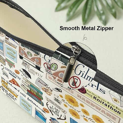 Funny TV Show Inspired Gift Fans Gift Sunflower Book Decor Bookish Makeup Bag for Women Fans Mom Daughter Sister Best Friends Female BFF Coworkers Friendship Birthday Christmas3