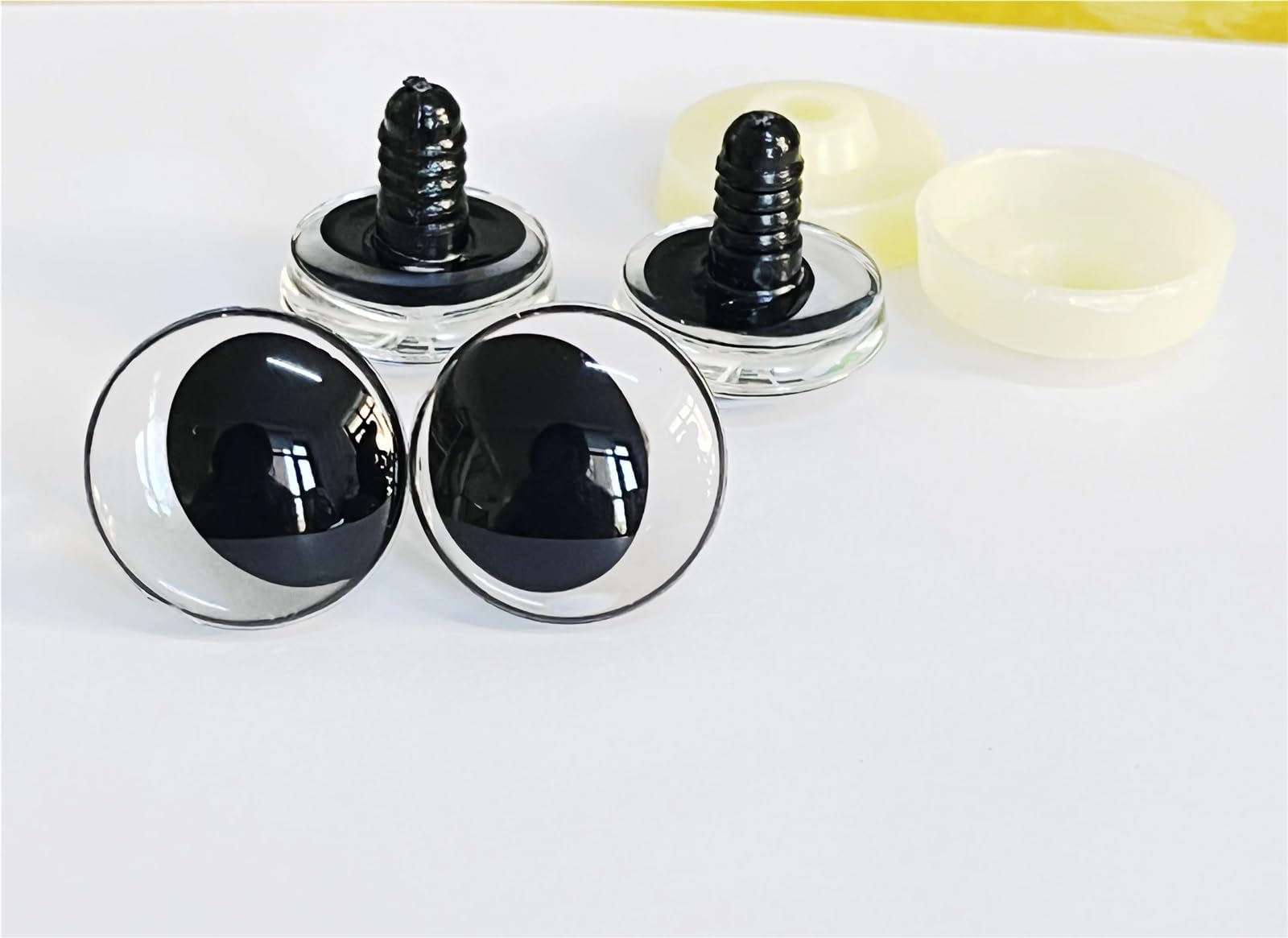 Ovale 3D-Puppenaugen, 25 Mm, 30 Mm, 50 Paar, Klare Pupille, Außermittig, Mit Harter Unterlegscheibe