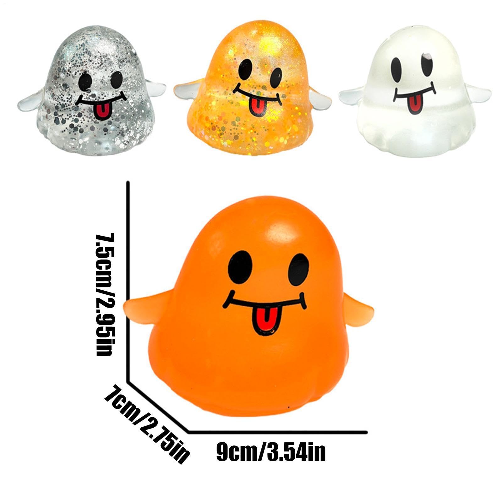 Gniotki Fidget 4-częściowy Zestaw Halloweenowych Piłek Antystresowych Wolno | Dorosłych Sensoryczne Relaksujące Zabawki Fidget dla Mężczyzn Kobiet Chłopców Dziewczynek do Domu Biura Klas