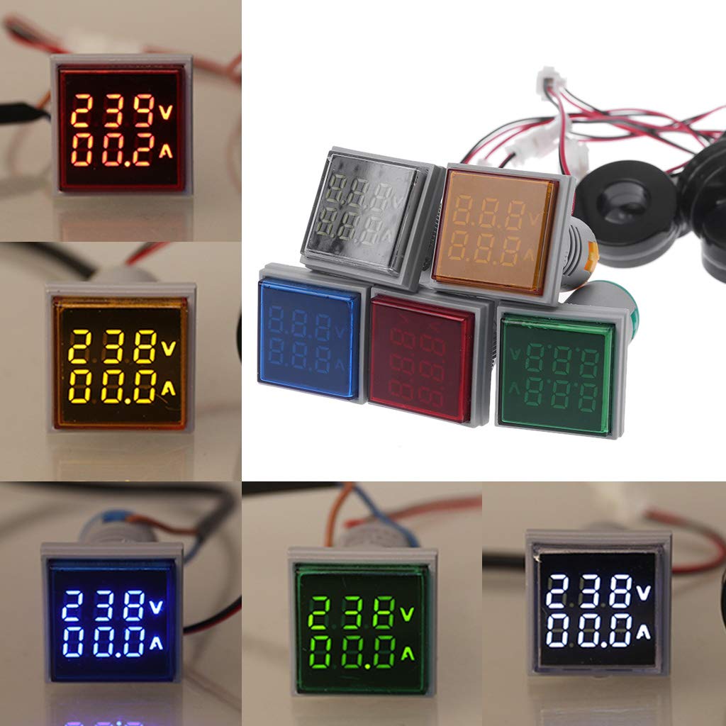 Upgraded Voltmeter Ammeter Dual Display Voltage Gauge Current Meter AC 60~500V
