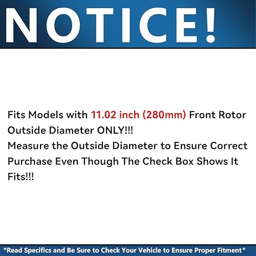 Miniatura 3 de Detroit Axle - Kit de freno delantero para Mazda 3 Sport 2016-2020 2015 2016 2017 2018 2016-2020 Rotores de freno y pastillas de freno de cerámica