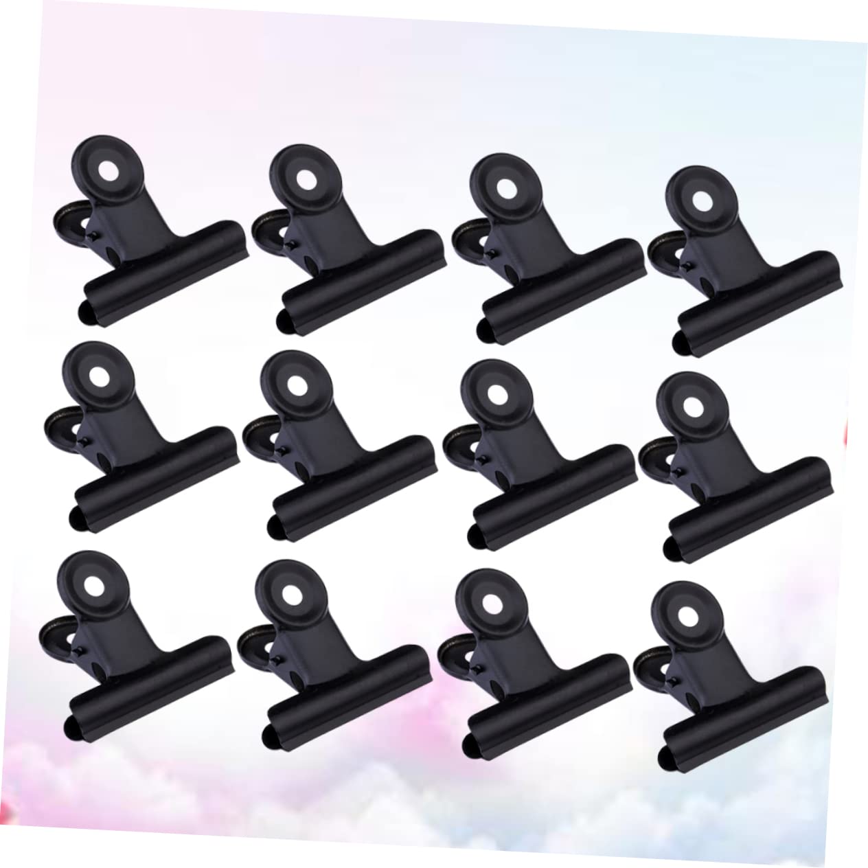 Lot de 2 Pinces à Reliure en Métal Noir de 38 Mm Solides à Ressort pour Le Bureau Le Rangement de Notes La Papeterie 30 Pièces