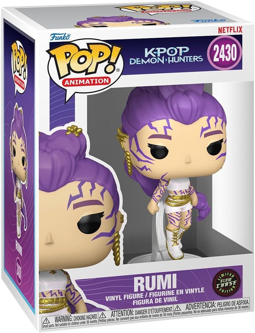 POP Funko Anime: Kpop Demon Hunters - Rumi Vinyl Figure | Inseguimento fosforescente, fornito con custodia protettiva compatibile