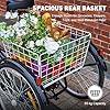Viribus 26 Inch Adult Tricycle, 7 Speed Adult Trike 3 Wheel Cargo Bike with Basket & 205 kg Cap for Men Women Senior, Adjustable Three Wheel Bike Cruiser Bicycle for Shopping Cycling Pedalling, Black #4