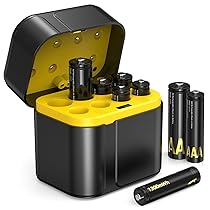 SURFOU 4 Batterie AA ricaricabili 3700mWh e 4AAA ricaricabili 1300mWh al litio con carico, 1600 Cicli, Confezioni da 1,5 V Triple A Double A Ricaricabile, 8 pezzi