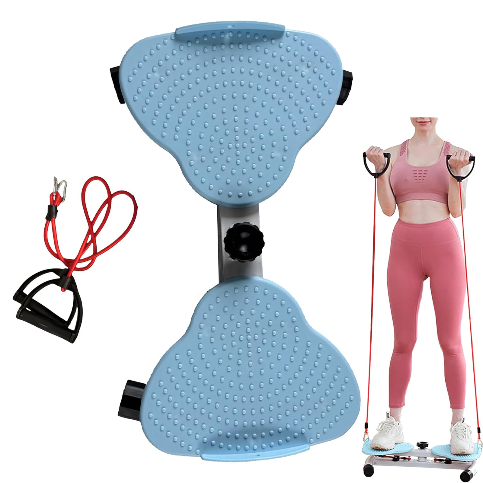 Tragbarer Taillentreuungsgerät mit Widerstandsgriffen und Fußgriff, ideal für Heimbüro-Pausen und leichtes Cardio-Workouts