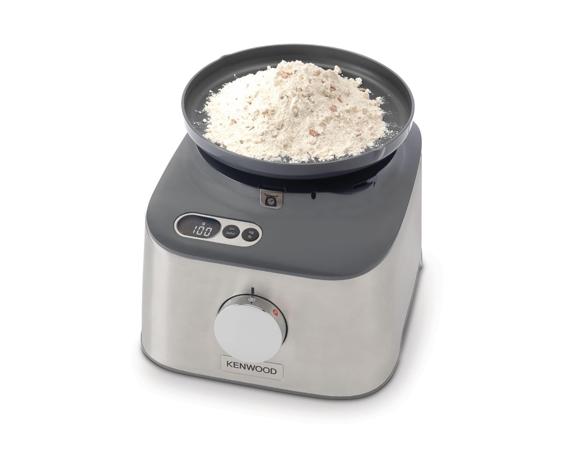 Kenwood Multipro Compact Procesador Robot de Cocina, Bol de 1,2L, Batidora de Vaso de 1,2L, Gancho para Amasar, Varillas, Discos para Cortar y Rallar, Molinillo de Especias, 800 W, FDM313S, Plata
