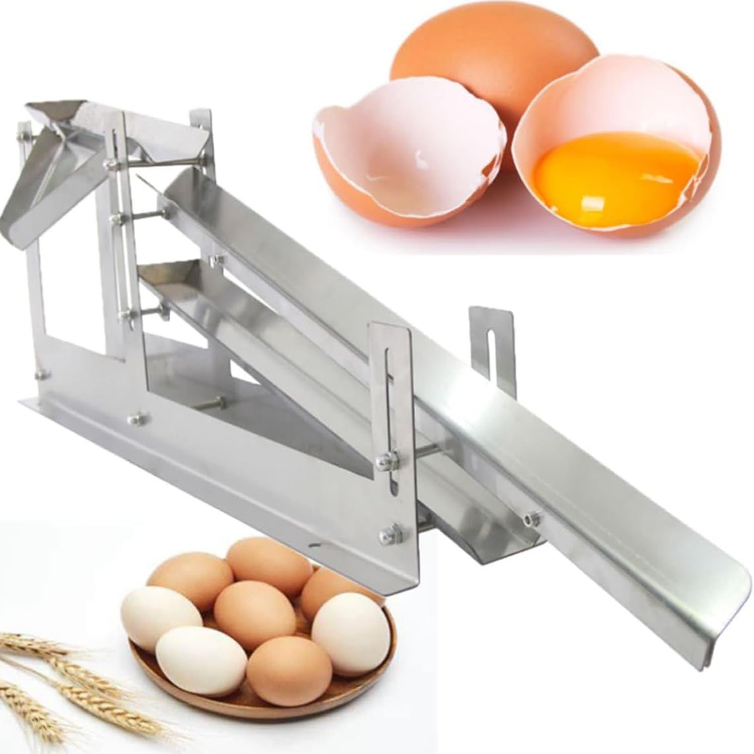 Hühnereigelb Protein Separator, 500-800 Stück/H Ei Flüssigkeitsfilter, 304 Edelstahl Separator Maschine für Enten- und Hühnereier, Einstellbare Höhe für Küche