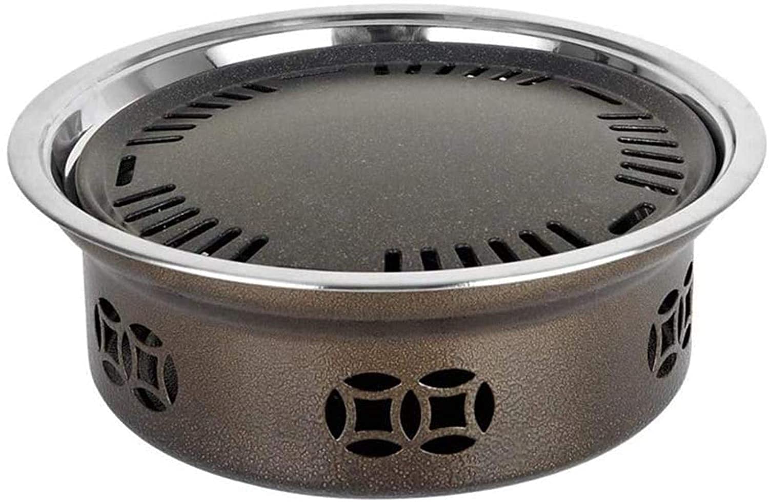 Praktyczny domowy Okrągły Grill węglowy Przenośne narzędzie do grillowania Gotowanie na zewnątrz Kemping Piesze wycieczki Piknik Patio 34,5 x 11,5 cm