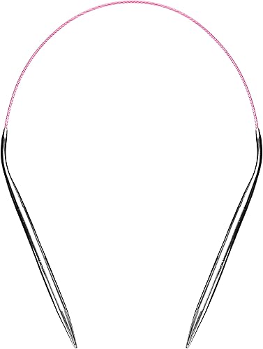 Miniatura 7 de Juego de agujas de tejer circulares tamaño 15, juego de 16 pulgadas de metal redondo